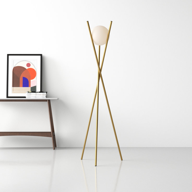 Darley 64.75'' Gold Tripod Floor Lamp