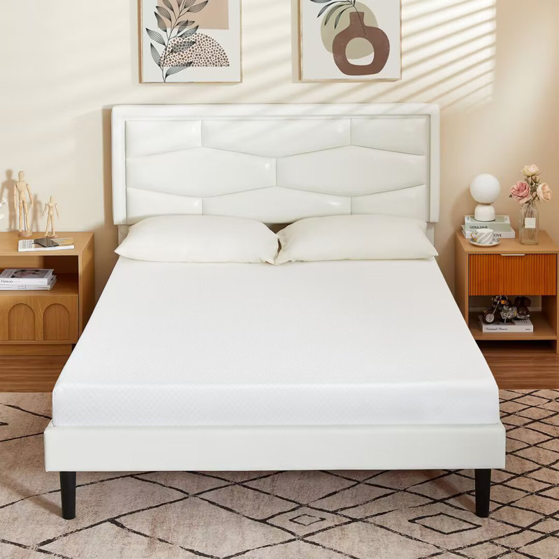 Matelas en mousse à mémoire de forme mi-ferme Alwyn Home, Lit simple, 5"