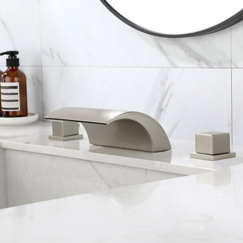 2-handle Bathroom Faucet, Brushed Nickel