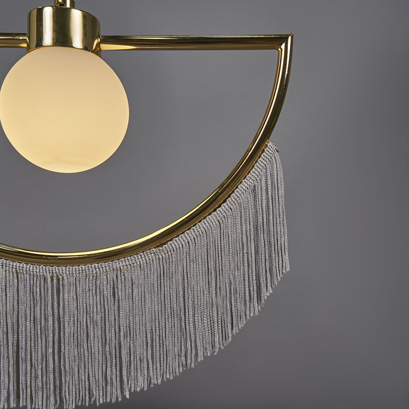 1 - Light Polished Brass Unique/Statement Pendant, Brass