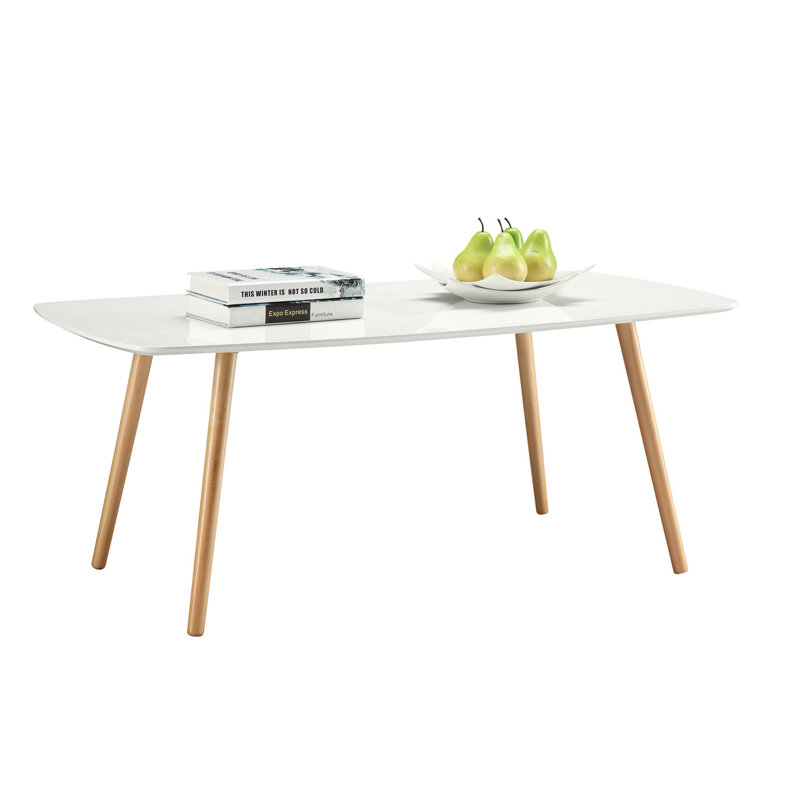 Asten Single Coffee Table, White