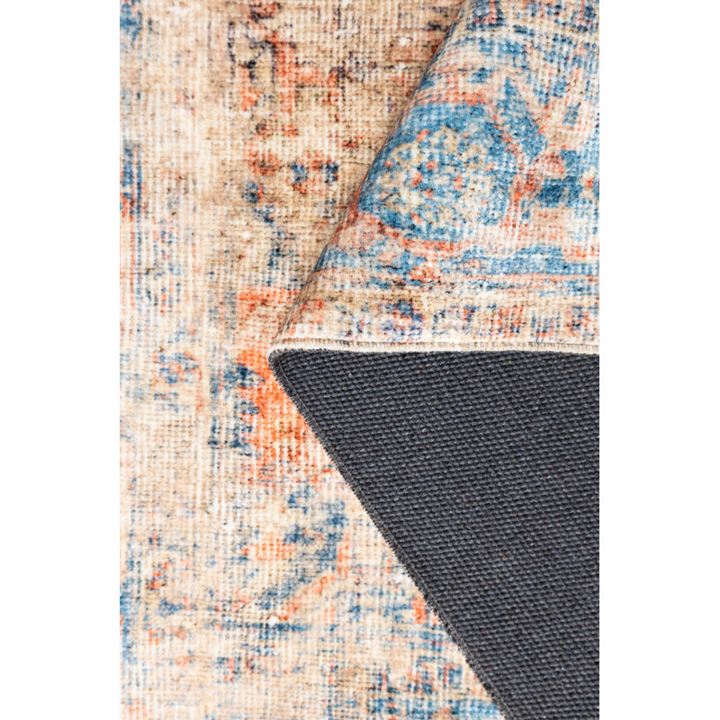 Tapis décoratif coloré en polyester tissé à la machine, Rectangle 2 pi 8 po x 5 pi