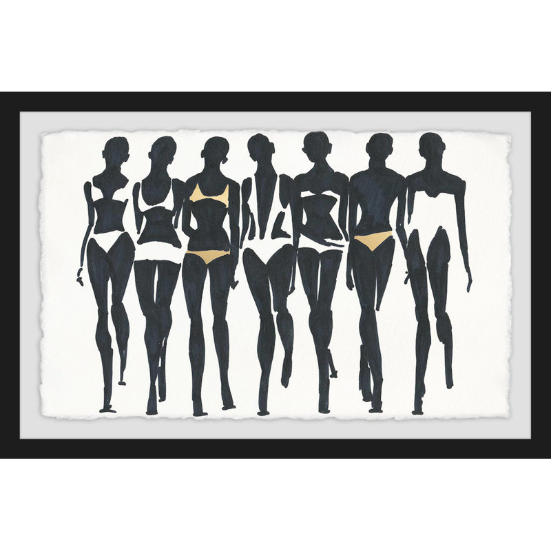 Bikini Style II 1 Piece Single Picture Frame Painting, 41cm H x 61cm W x 4cm D