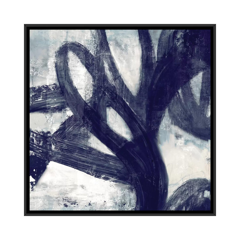 «Two Rings», reproduction sur toile, H 18 po x l 18 po x P 1,5 po, Toile avec cadre noir, Pas de tapis