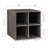Sunjoy Quub Quarter Cabinet, Space Saving Stackable MDF Wood Cabinet for Living Room, Bedroom and Other Indoor Space