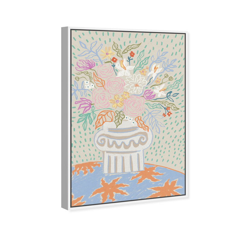 Summer Arrangement Print by Oliver Gal, 16"H x 11"W, White Floater Frame