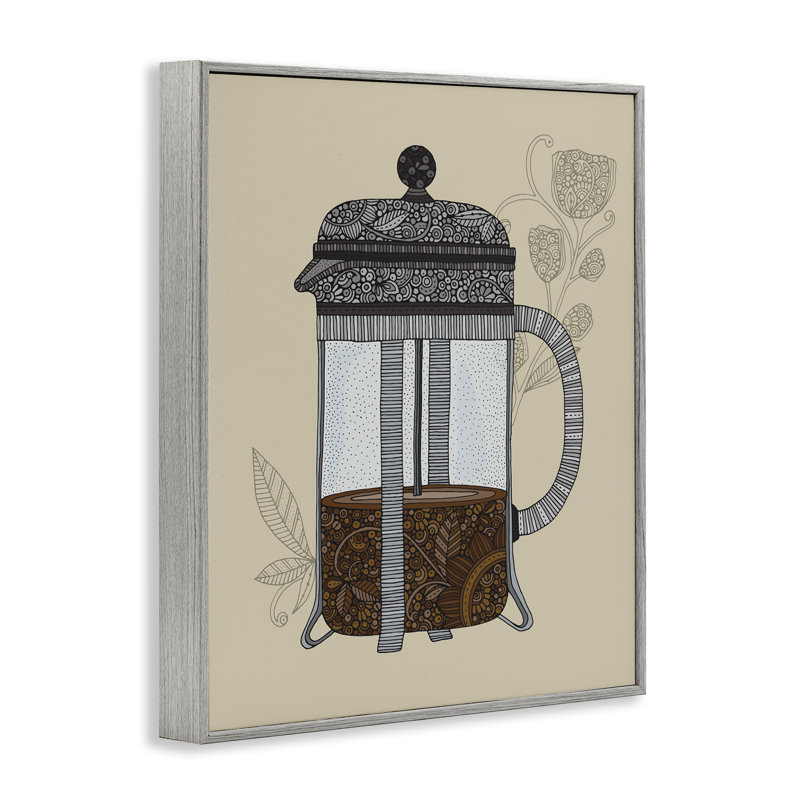 «French Press Coffee Art» par Valentina Harper, Estampe numérique Farmhouse, H 20 po x l 16 po