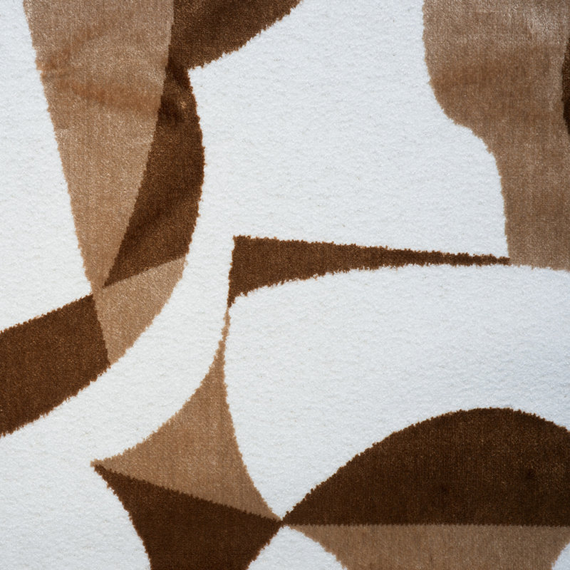 Alchemy - Abstract Design Cut Velvet Upholstery Fabric, Earth