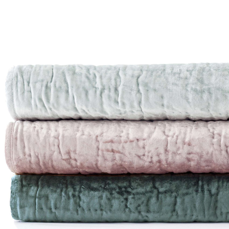 Matte Velvet Juniper Quilt, King Quilt, Juniper