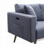 Fauteuil d'appoint 32,5 pouces en lin gris froid avec chargement USB pour sièges de salon