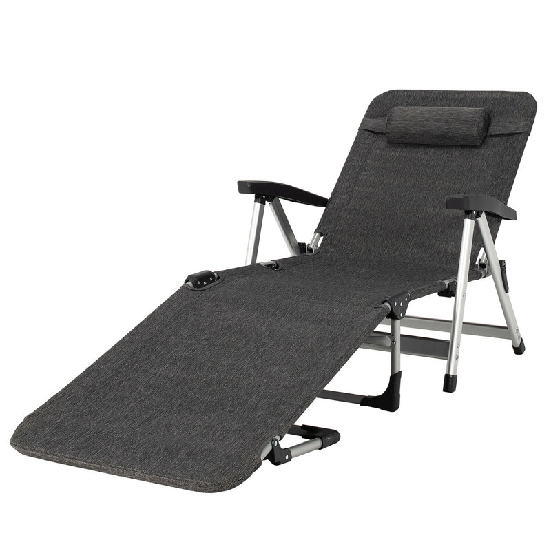 Chaise longue simple inclinable 53 po Dessence, Gris