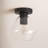 Rooks Glass Semi Flush Mount-229418173