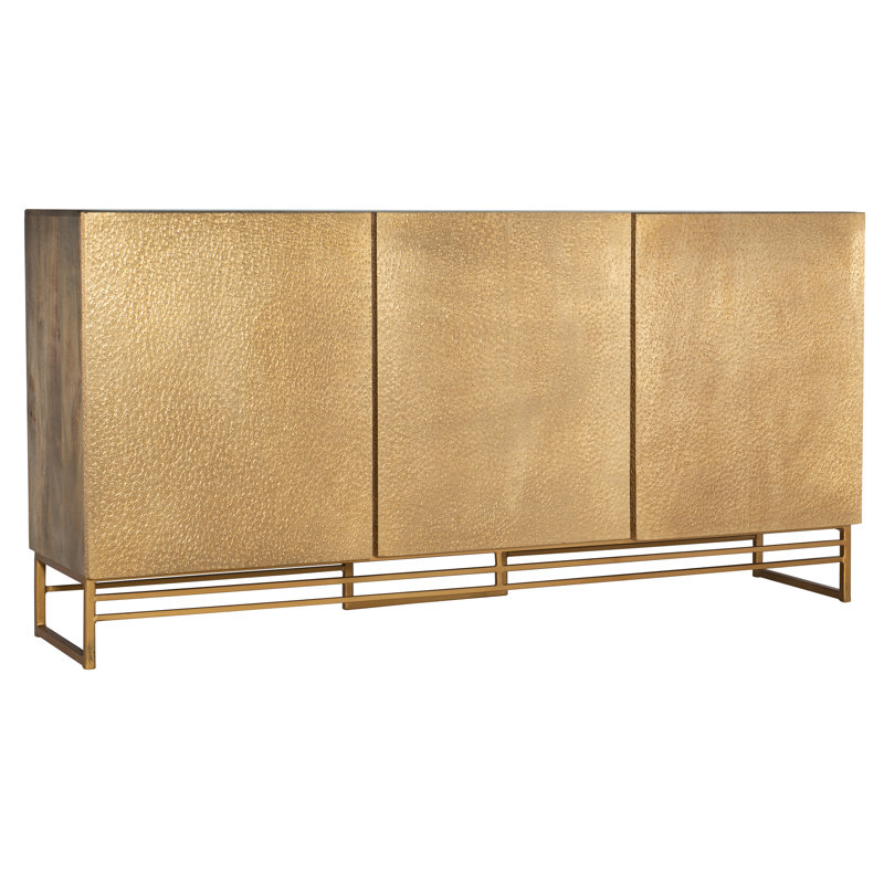 Gold Textured 69" Entertainment Center
