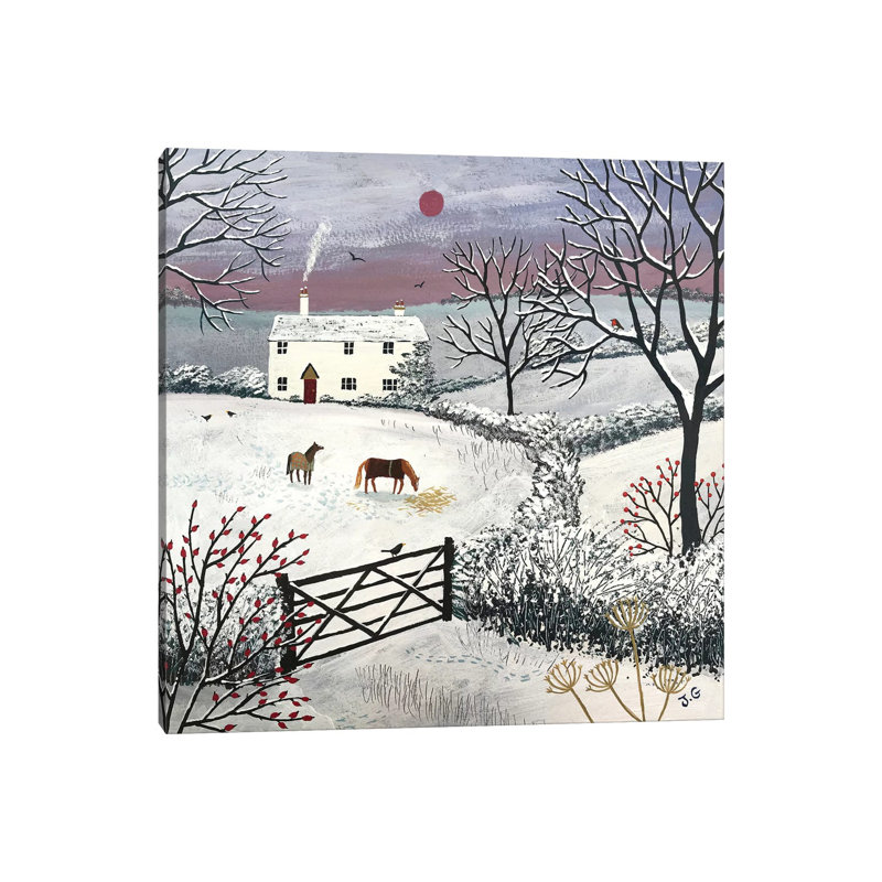 Winter Grazing by Jo Grundy - Wrapped Canvas Painting, 66.04 cm H x 66.04 cm W x 1.91 cm D