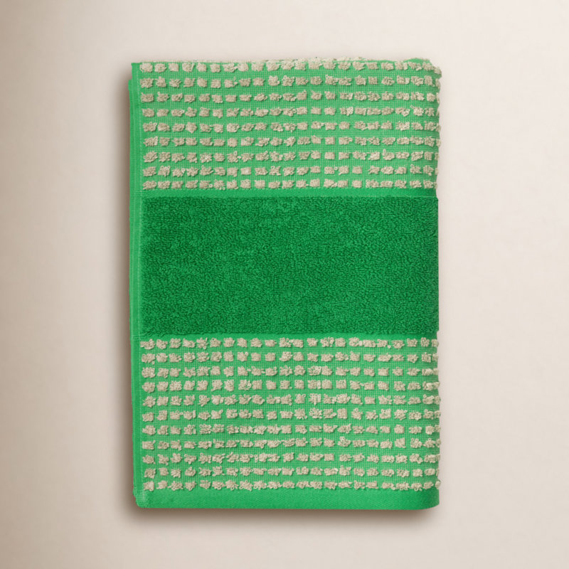 Reinetta Bath Towel, Green/Sand