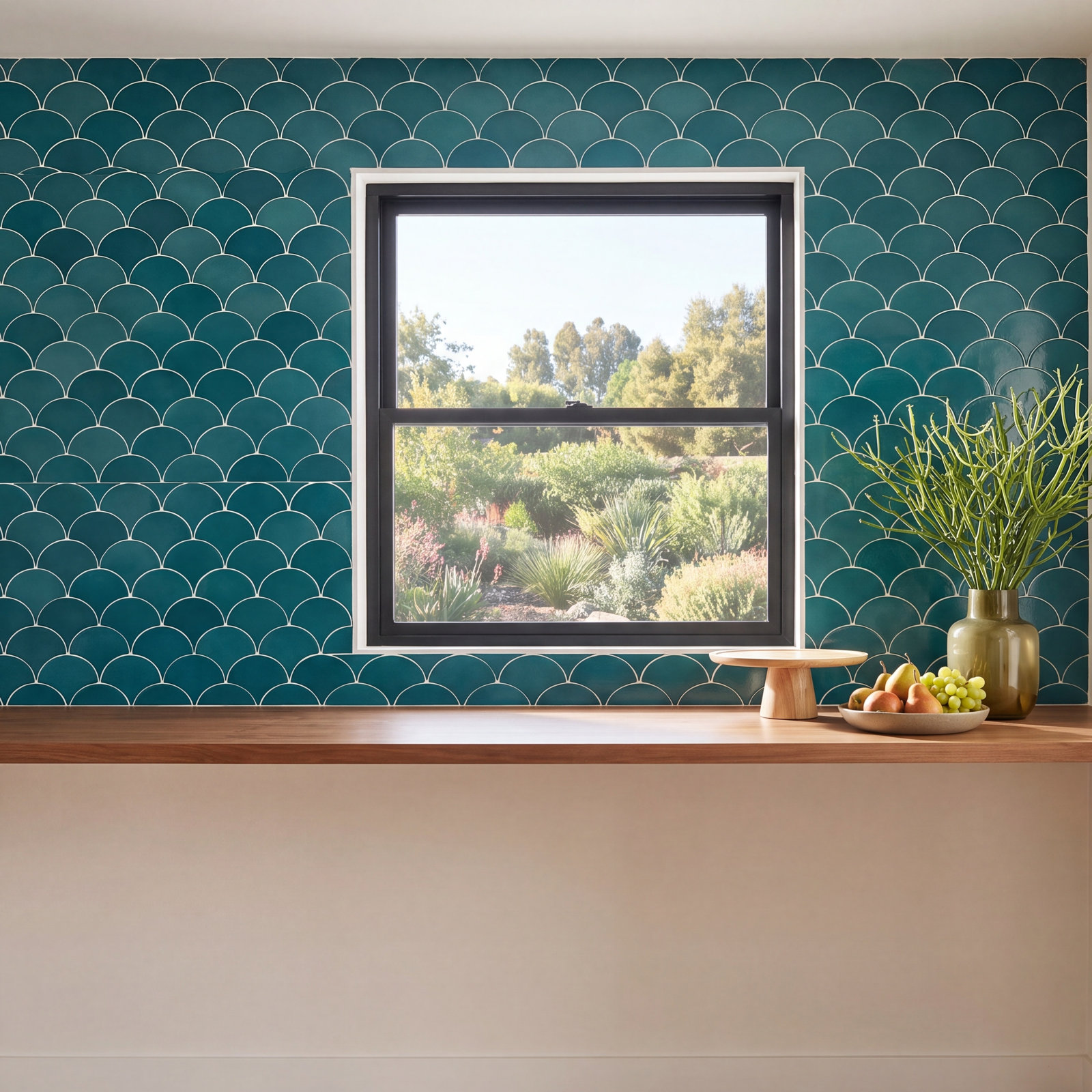 5" x 5" Ceramic Wall Tile, Emerald
