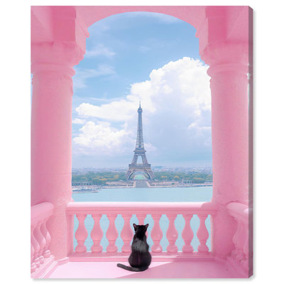 Cat From the Balcony Canvas Print Fashion Art by Art Remedy