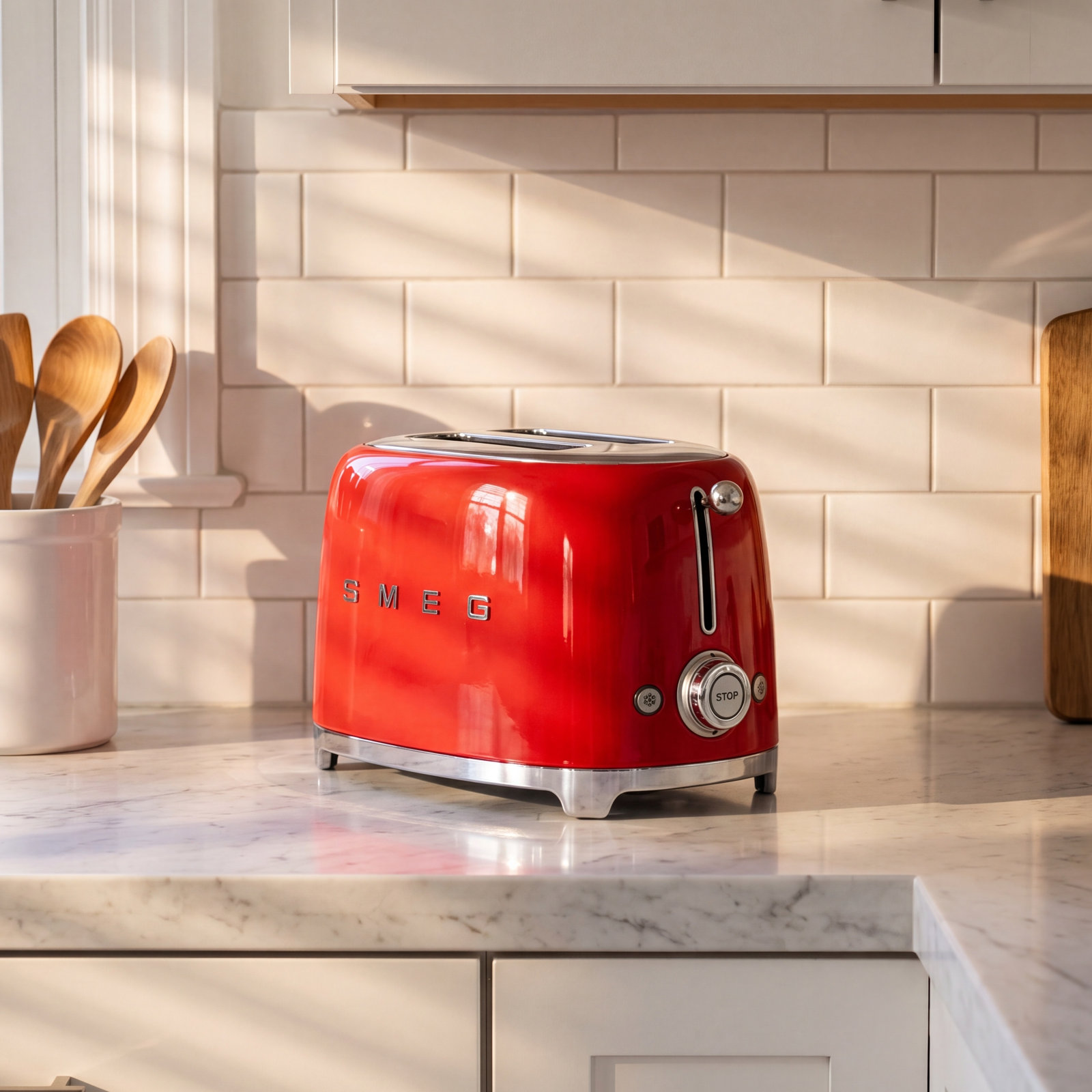 SMEG 50s Style 2-Slice Toaster, Red