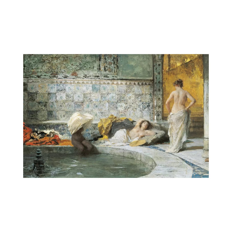 Turkish Bath 1 Piece Wrapped Canvas Painting, 66.04 cm H x 45.72 cm W x 3.175 cm D
