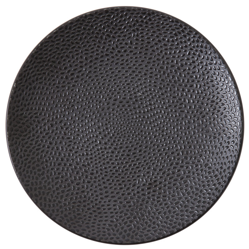 Cobble 8.25" Dessert Plates, Black