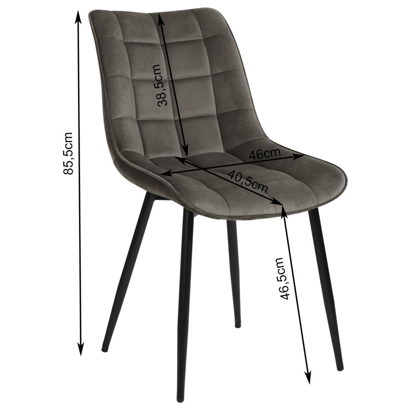 Chattooga Upholstered Dining Chair, Dark Gray