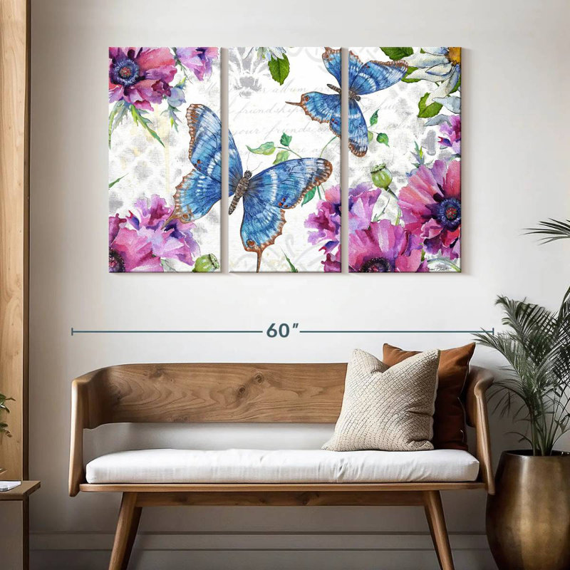 Brampt Floral Butterfly Garden II, 32" H x 50" W