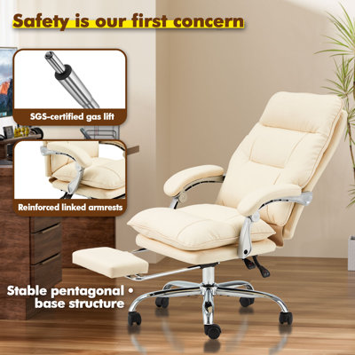 Executive Office Chair With Footrest 350 Lbs