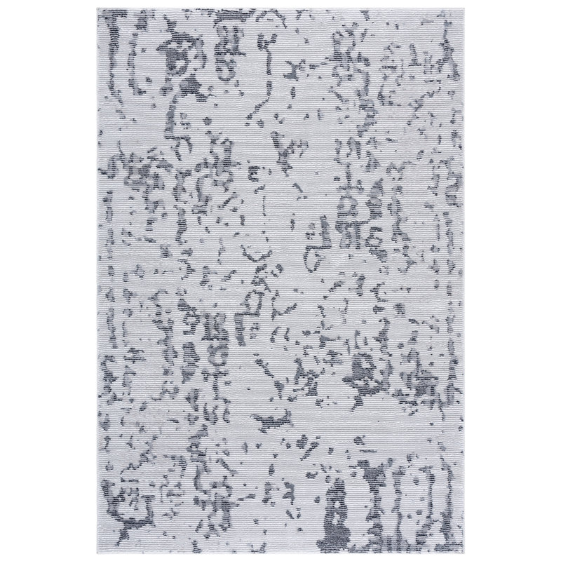 Slate Performance Abstract Rug, Runner 2' x 8'