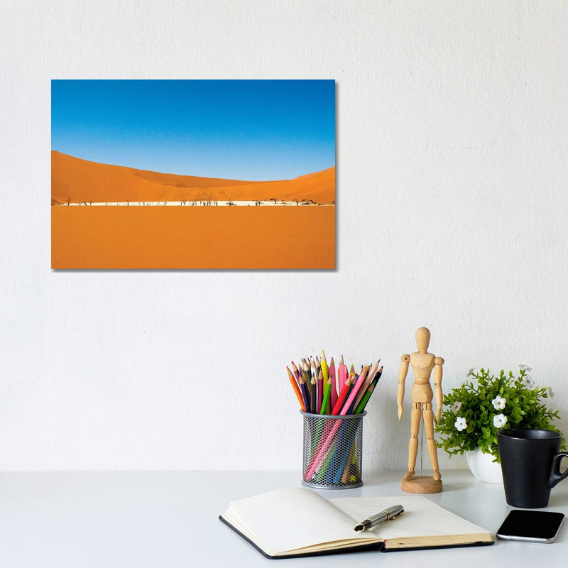 Dead Acacia Trees In Deadvlei, Sossusvlei, Namib-Naukluft National Park, Southern Narim Desert by Keren Su - Wrapped Canvas Painting