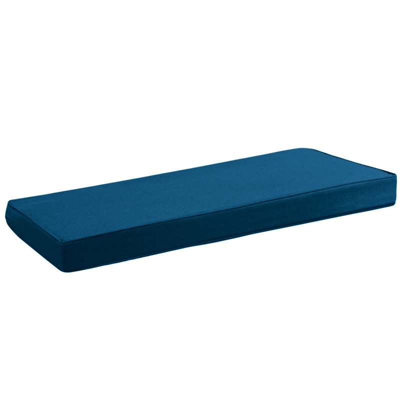 Coussin de siège intérieur / extérieur 42 po x 18 po, Bleu sarcelle