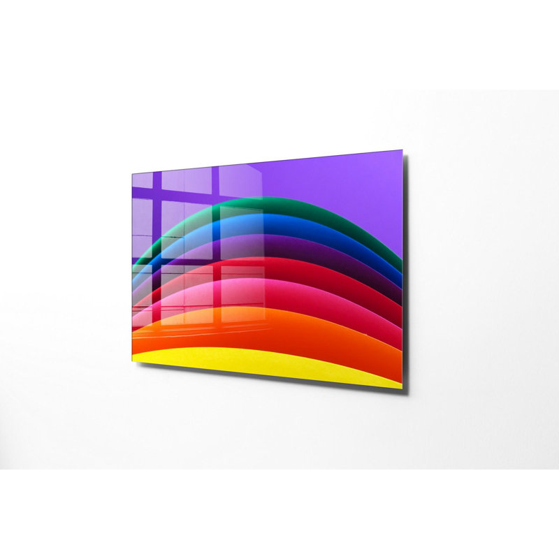 Superbe peinture murale en verre trempé 27,6 po x 39,4 po | 100% verre trempé, épaisseur: 0,16 pouce | Décoration élégante pour le salon ou le bureau, durable et facile à nettoyer, idée de cadeau parfaite