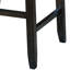 Counter Height Chairs   Of 2 , Finish & Black Faux Leather, Comfortable Foam Seat, Traditional Back Design, And Framework, Teepee 2 Chairs, Leather Upholstery, Cushioned Timeless Back, Stable Body,