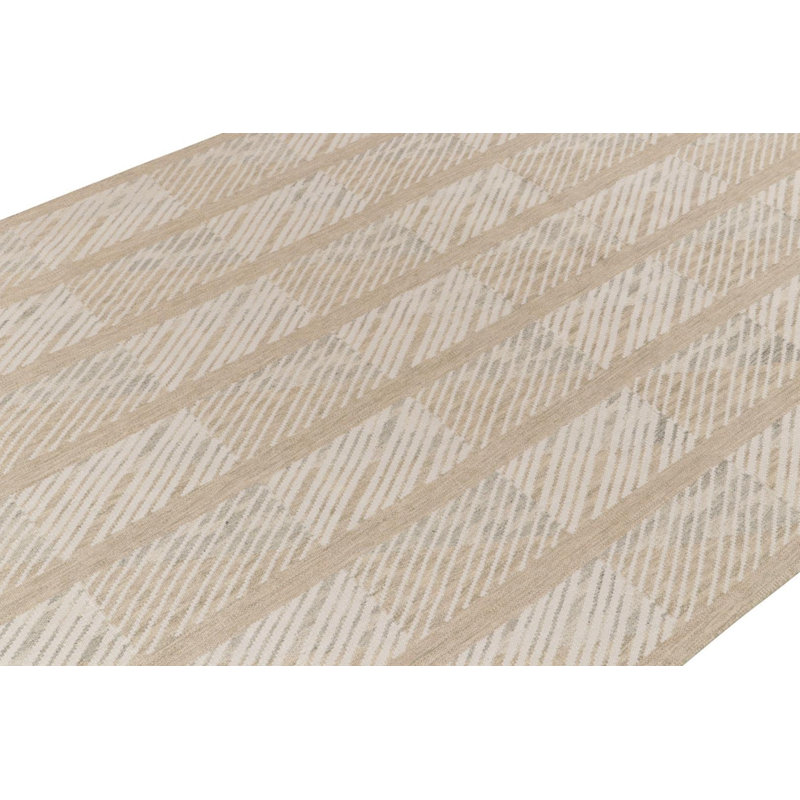 Scandinavian Wool Geometric Area Rug, Rectangle 12' x 18'