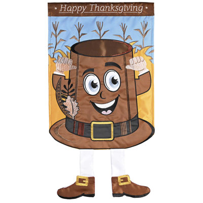 Crazy Leg Pilgrim Hat Happy Thanksgiving