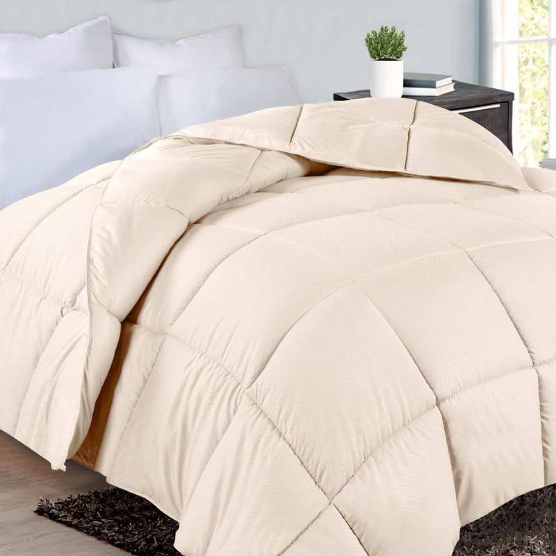 Édredon en duvet synthétique réversible toutes saisons Superior , Édredon double / grand, Crème