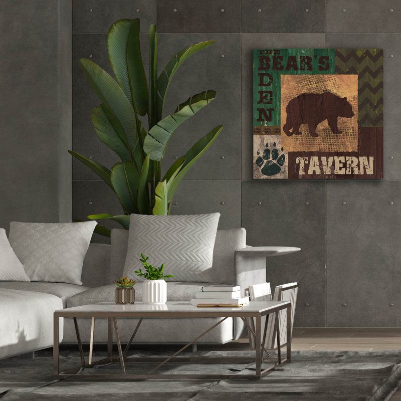  «Bears Den Tavern» par Fiona Stokes-Gilbert, art mural sur toile, 37 po x 37 po, H 37 po x l 37 po