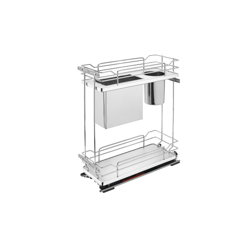 Rangement à deux niveaux pour porte-couteaux avec fermeture en douceur Rev-A-Shelf, L 7,25 po