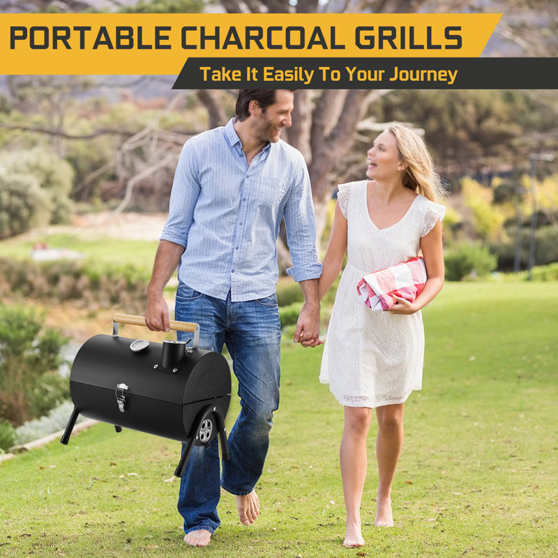 Wilmall 16'' W Portable Charcoal Grill