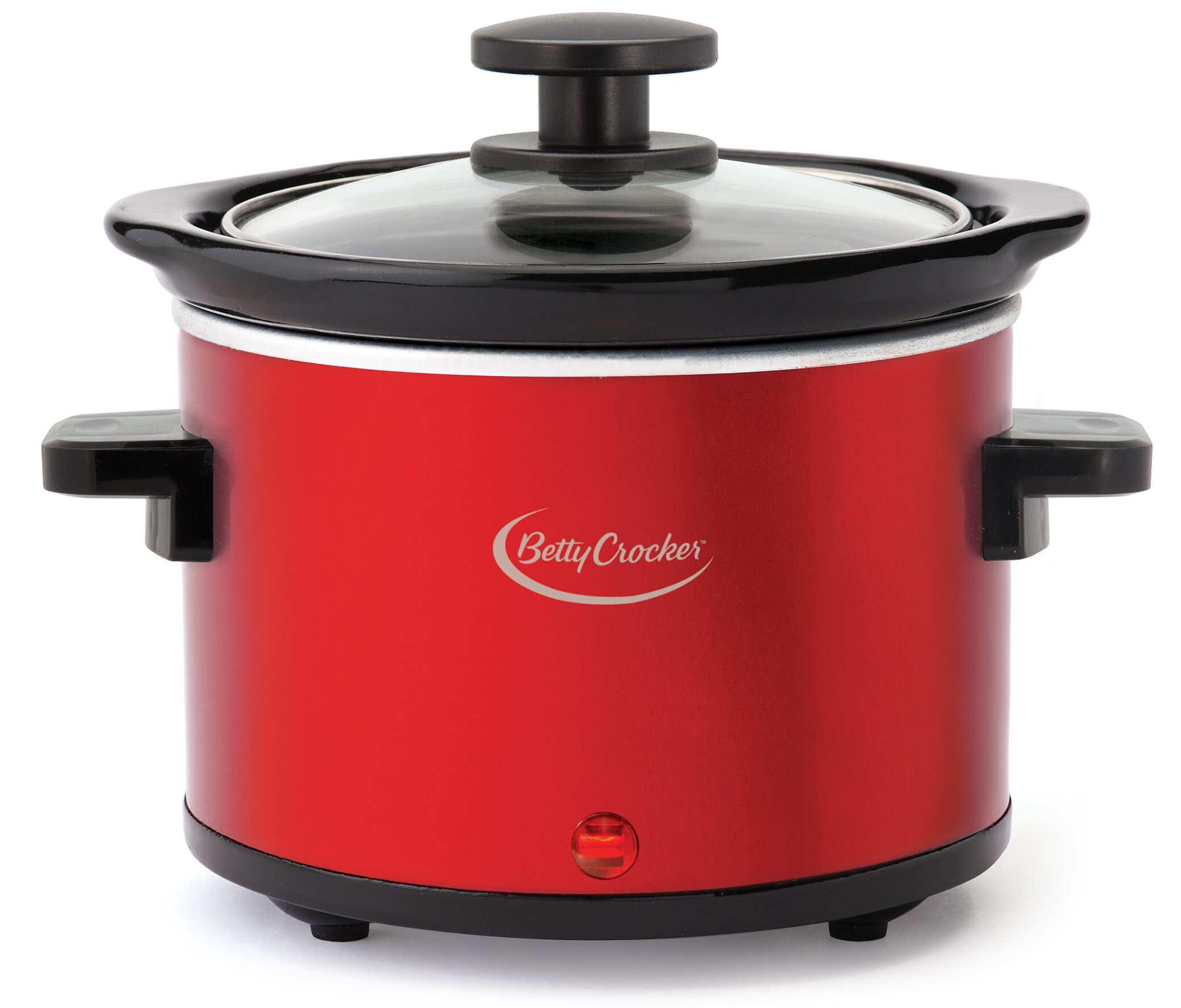 Courant 3.2 Quart Red Slow Cooker with Removabl e Ceramic Pot 