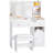 Makeup Vanity Set With Built-in Outlets And Lighted Mirror