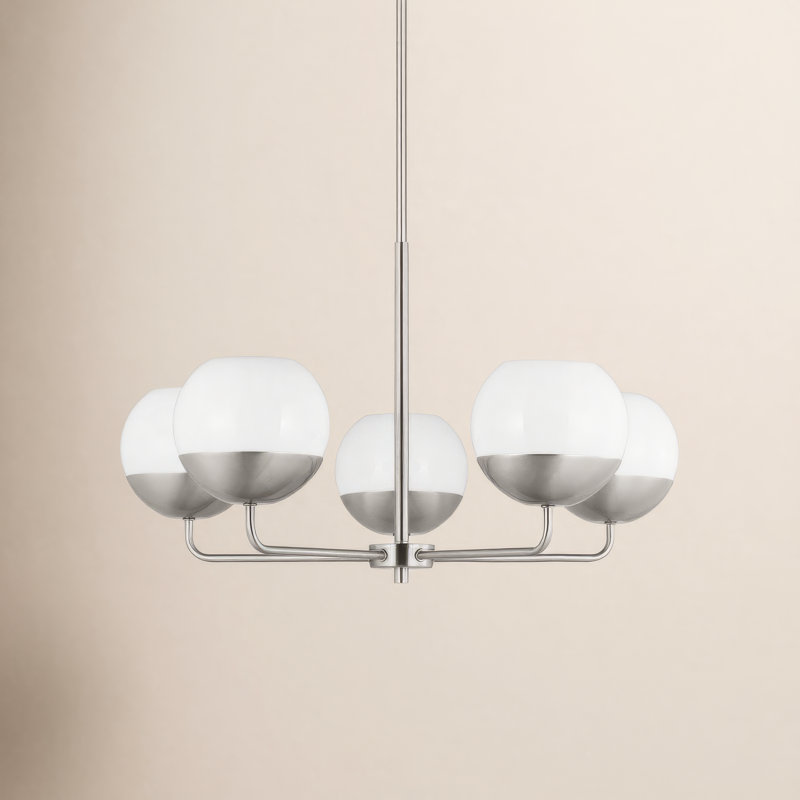 Alvin 5 - Light Chandelier, Brushed Nickel