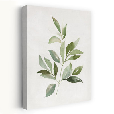 «Fresh Leaf Montage II», art contemporain délicat, plante délicate