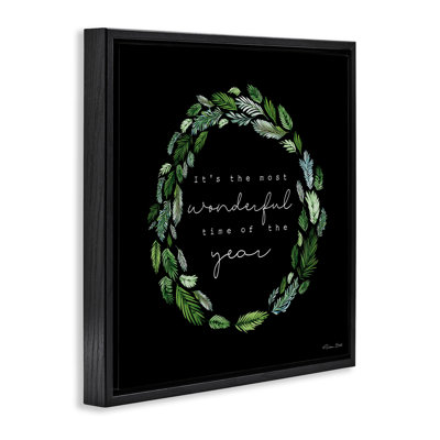 «Minimal Holiday Wreath», art mural sur toile par Susan Ball