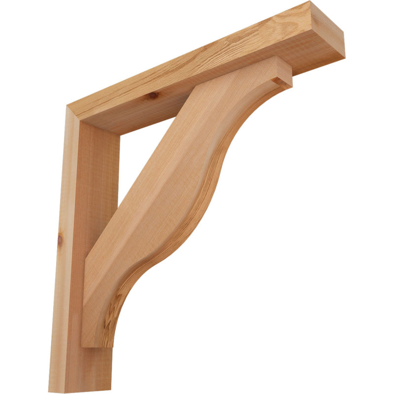 Support Funston Block avec support décalé, 18 po x 18 po, Cèdre rouge occidental de l 3 1/2 po (lisse)