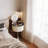19.69"Cream-Style Compact Solid Wood Vanity Table