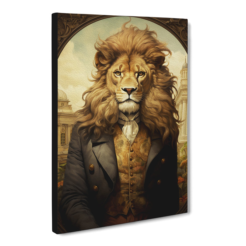 Lion Victorian - No Frame Print, 50cm H x 35cm W x 3cm D
