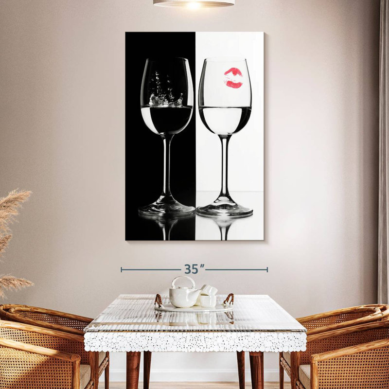 Yarlin Black And White Wine, 51" H x 34" W