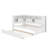 Twin Size Wood Daybed With Shelves, USB And Trundle-1889064245
