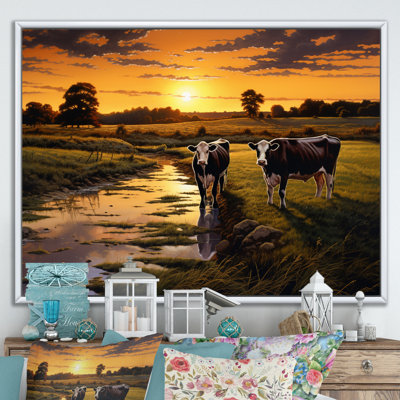 " Cows At Farm Landscape IV "