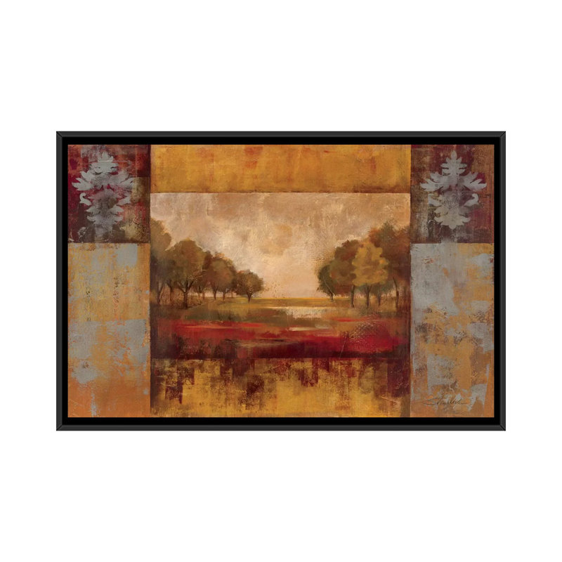 «Landscape» par Silvia Vassileva - reproduction d'art, Toile avec cadre noir, Aucun mat, H 18 po x l 26 po x P 1,5 po